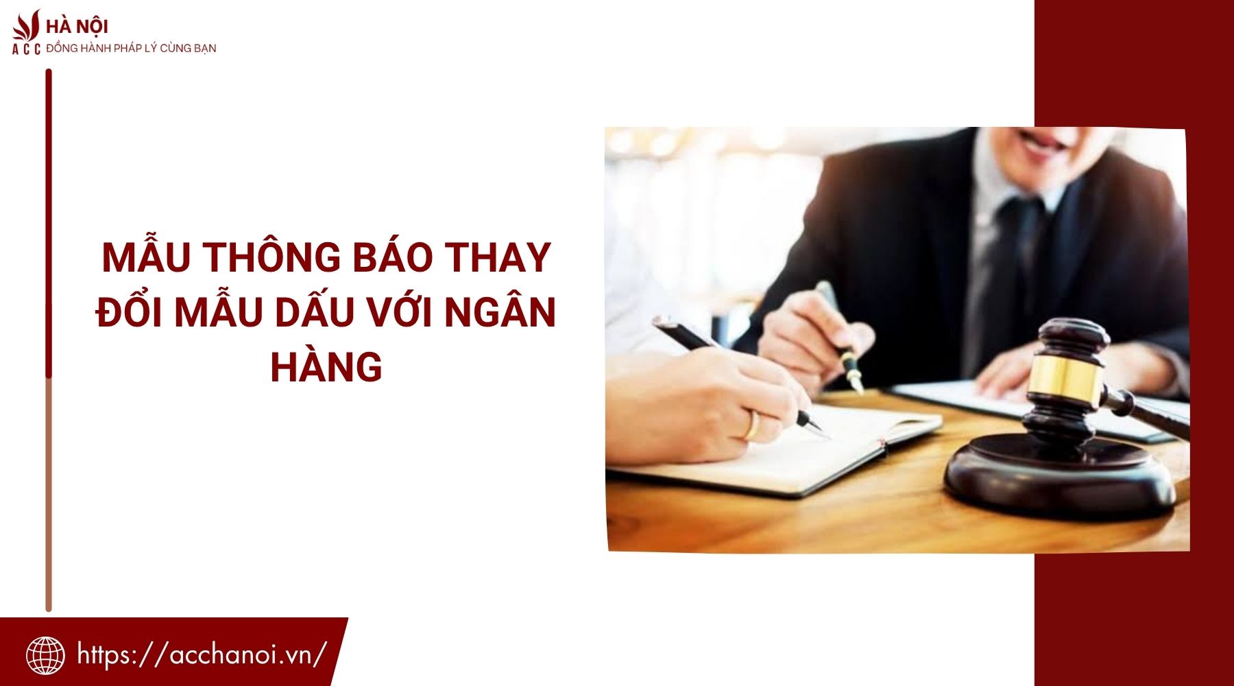 Mẫu thông báo thay đổi mẫu dấu với ngân hàng