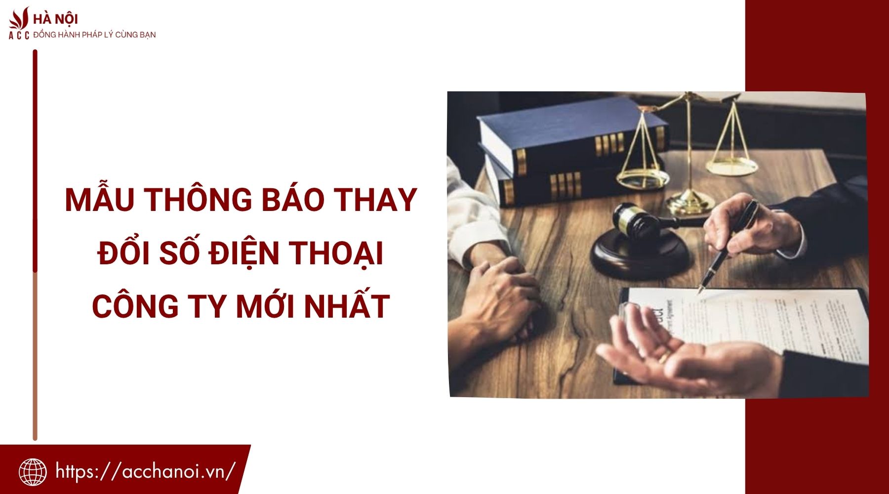 Mẫu thông báo thay đổi số điện thoại công ty mới nhất
