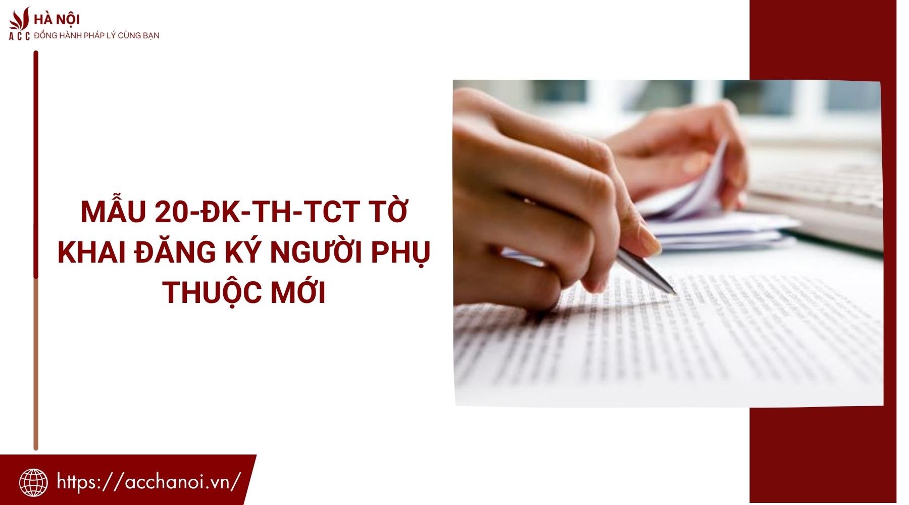 Mẫu 20-ĐK-TH-TCT Tờ khai đăng ký người phụ thuộc mới