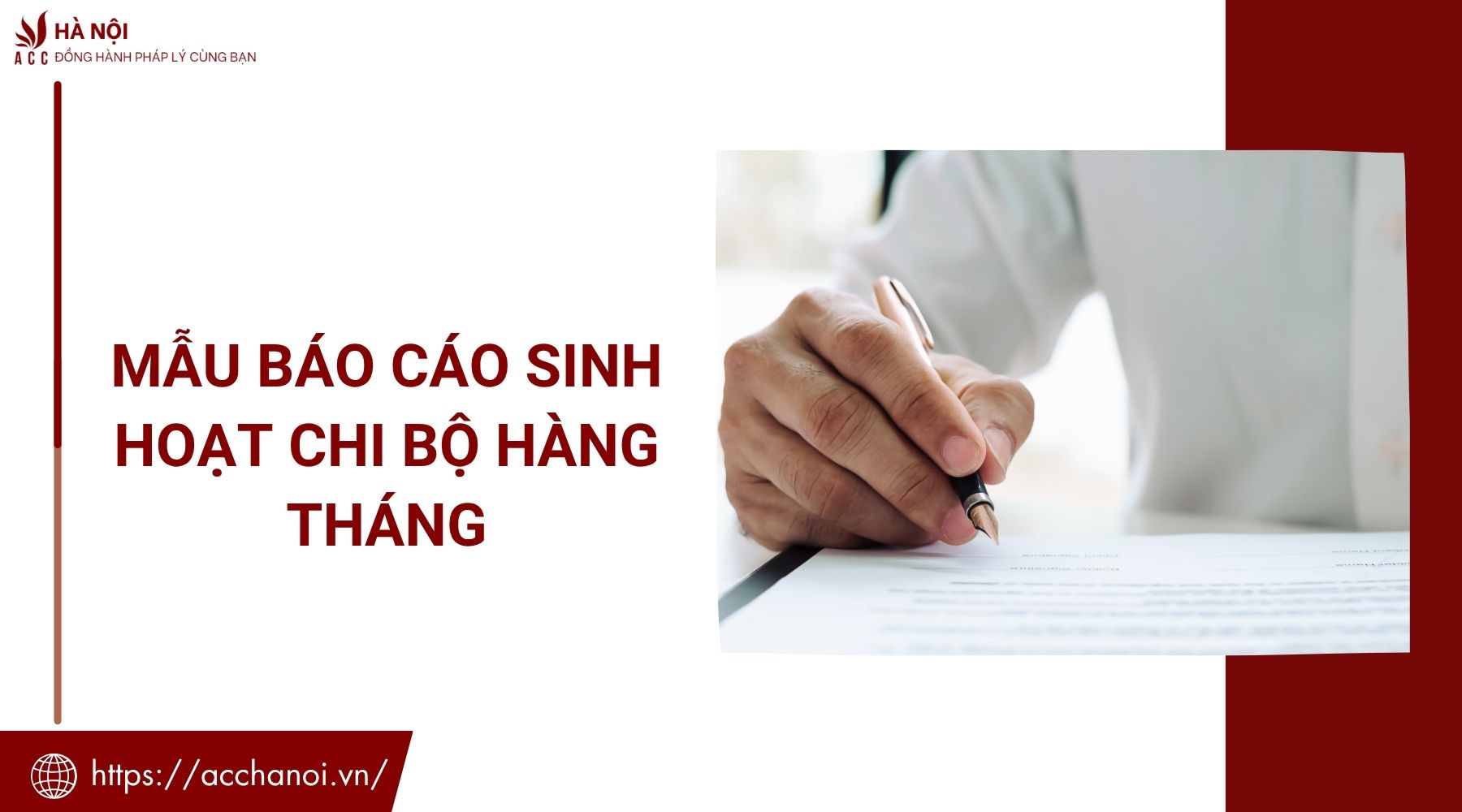 Mẫu báo cáo sinh hoạt Chi bộ hàng tháng